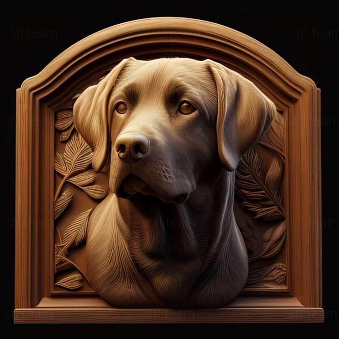 3D model Labrador Retriever dog (STL)